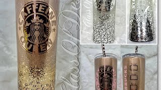 Starbucks glitter tumbler tutorial [upl. by Ytsur]