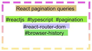 React pagination queries [upl. by Kcirrek]