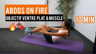 10 MIN  Abdos travail de la ceinture abdominale  Objectif ventre plat amp musclé [upl. by Ailimaj]