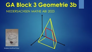 GA Niedersachsen Mathe Abi 2023 Geometrie Block 3b [upl. by Lolita643]