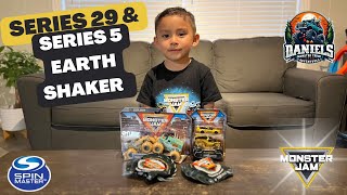 COMPLETING SERIES 29 2PACK  SERIES 5 EARTH SHAKER  SERIES 15 MONSTER JAM MINIS [upl. by Florida785]