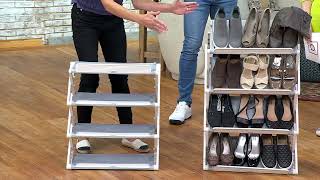 PS Home 4Tier Convertible Shoe Rack on QVC [upl. by Ynnaffit]