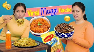 4 Viral MAGGI FOOD Recipes and Hacks  CookWithNisha [upl. by Remus]