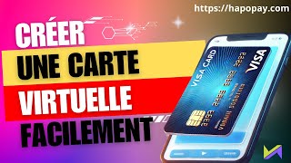 Créer une Carte Bancaire Virtuelle VISA sur hapopaycom Achat en ligne partout dans le monde [upl. by Tildie]