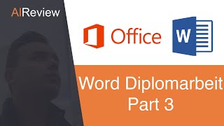 Word Tutorial DiplomarbeitAbschlussarbeit  4 Abbildungen Quellen und sonstige Verzeichnisse [upl. by Llednew]