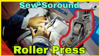 Roller press sigerneedle sewing soround [upl. by Wincer]