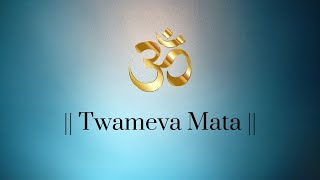 Twameva Mata Cha Pita Twameva with lyrics  Mantra for Happiness Positive Energy and Peace [upl. by Melvena]