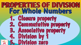 Whole numbers Class 6 Properties of division of whole numbers [upl. by Lenad597]