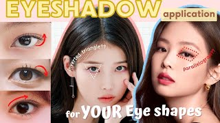 Beginners Guide  EYESHADOW Application for Different EYE SHAPES  Best eye makeup for your eyes [upl. by Grimes592]