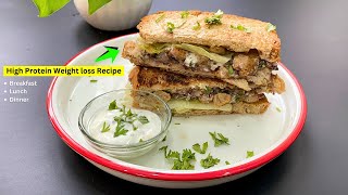 High Protein Veg Sandwich  Weight Loss Recipes In Hindi  Soya Chunks Dinner Sandwich  Sandwiches [upl. by Edgerton]