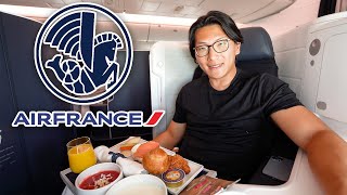 8 Hours on Air France NEW Business Class  Paris to New York [upl. by Acemat871]