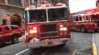 FDNY RESPONDING COMPILATION 73 FULL OF BLAZING SIRENS amp LOUD AIR HORNS THROUGHOUT NEW YORK CITY [upl. by Sacram]