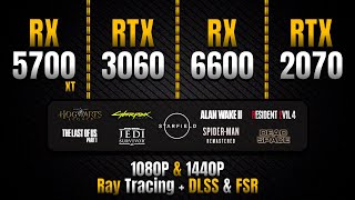 RX 5700 XT vs RTX 3060 vs RX 6600 vs RTX 2070  14 Games at 1080P 1440P Ray Tracing  DLSS amp FSR [upl. by Ilyse472]