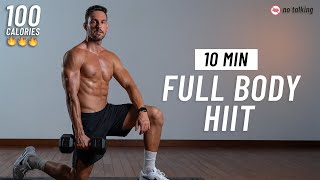 10 Min Full Body HIIT Workout With Weights  At Home [upl. by Kapor161]