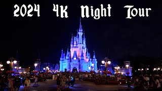 Magic Kingdom 2024 Night Tour amp Walkthrough in 4K  Walt Disney World Orlando Florida April 2024 [upl. by Rothberg370]