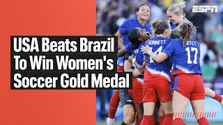 How USWNT beat Brazil to secure 5th Olympic gold medal 🥇 [upl. by Magena]