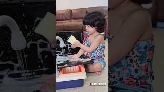 Baby Washes Laptop with water amp soap shorts ytshorts youtubeshorts fun comedy roleplay [upl. by Egiedan]