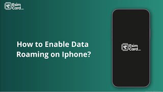 How to Enable Data Roaming on iPhone  eSIMCard [upl. by Shere]