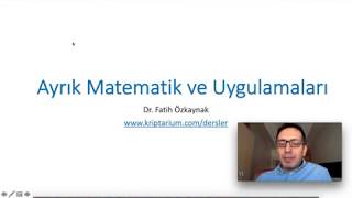 Ayrık Matematik ve Uygulamaları [upl. by Spiegel]