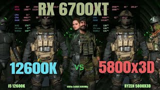 i5 12600k vs Ryzen 5800x3d 6700xt [upl. by Siravat293]