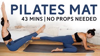 Total Body Pilates Mat Workout 43 Mins  No Props Needed AtHome Pilates Workout [upl. by Saideman374]