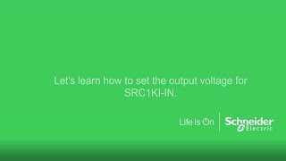 How to set the output voltage of SRC1KIIN [upl. by Cherilyn]