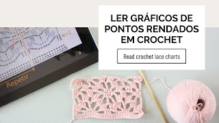 Como ler gráficos de pontos em crochet how to read crochet lace charts [upl. by Annaya]