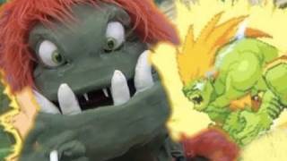 Street Fighter PUPPET SHOW BLANKA [upl. by Hteazile278]