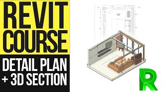 Detail Plan amp 3D Axonometric Section Revit Tutorial  Advanced Revit Course 13 [upl. by Kcyred354]