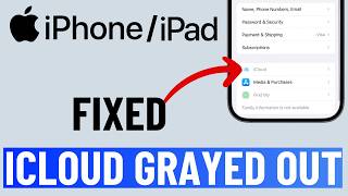 Fix iCloud ID Settings Grayed Out on iPhone or iPad [upl. by Ahsiad]