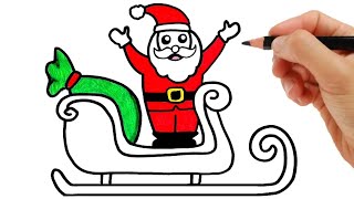 COME DISEGNARE BABBO NATALE facile [upl. by Adahs]