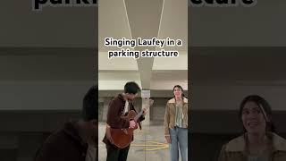 Let you break my heart again  Laufey cover in the parking garage [upl. by Rochella]