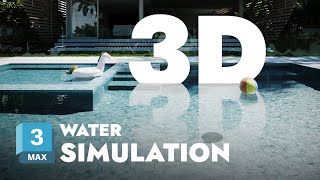 Pool and Water in 3d vizualisation Caustic Fluid Simulation Phoenix [upl. by Otto]