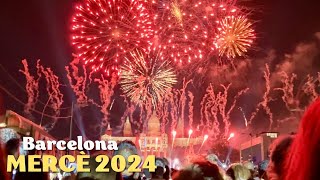 Piromusical de La Mercè 2024 in Barcelona with Rosalía Selected Songs [upl. by Lay354]