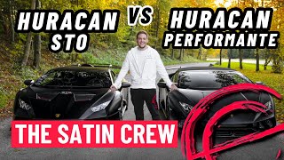 Lamborghini Huracan STO vs Performante  2x 640PS  V10 Sound amp Drive THE SATIN CREW™ [upl. by Lertnahs]