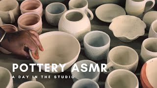 Glazing and Firing Pottery Inside an ASMR Studio Day ❀ [upl. by Karame]