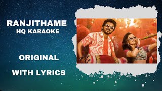 Ranjithame Karaoke  Tamil Karaoke With Lyrics  Full Song  HighQuality [upl. by Einafpets]