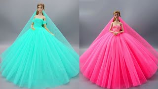 Disney Princess Doll Makeover  DIY Miniature Ideas for Barbie  Wig Dress Faceup and More DIY [upl. by Paderna]