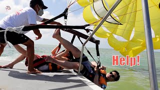 PARASAILING ACCIDENT IN BORACAY  Travel Vlog [upl. by Restivo]