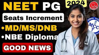 🎉 NEET PG 2024 🚨 Choice Filling Seat Matrix amp Increment • MD\MS\DNB •NBE Diploma  Central Deemed [upl. by Akeemat298]