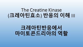 운동생리학 크레아틴 효소 반응 설명 III Creatine Kinase reaction III [upl. by Yerffoeg573]