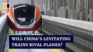 China tests highspeed magnetic levitation train that could move as fast as a plane [upl. by Ardelle]