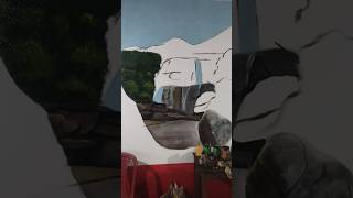 Work on progress 😀enamel painting on wallviral short video art drawing [upl. by Eesyak566]