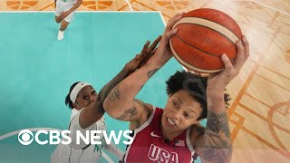 Team USA womens basketball reaches Paris Olympic semifinals [upl. by Aliekat]