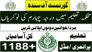 Sindh College Education Department Jobs 2023  Education Department Jobs in Sindh  Jobs in Pakistan [upl. by Phiona779]