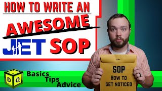 JET Program How to write an AWESOME Statement of Purpose Sop [upl. by Langer]