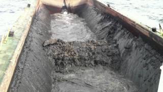 Split Barge Corksand  Discharging at sea [upl. by Lucine106]