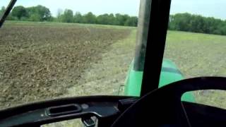 4630 John Deere Discing Soybean Stubble [upl. by Lilah]