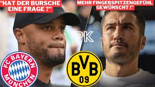 FC BAYERN Toller PKMoment mit Kompany  BVB Nuri Şahin wünscht sich mehr Fingerspitzengefühl [upl. by Marabel]