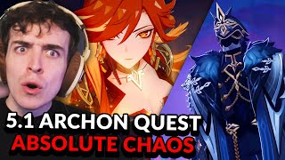 GENSHINS MOST INSANE ARCHON QUEST Natlan 51 Archon Quest Act 3 amp 4 FULL REACTION  Genshin Impact [upl. by Jesus]